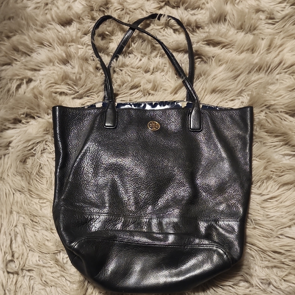 Tory Burch Black Leather Tote